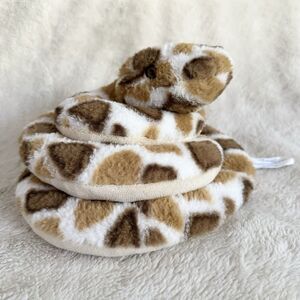 Wishpets Rattlesnake Rattler Plush Snake Brown Stuffed Animal Toy Realistic Zoo